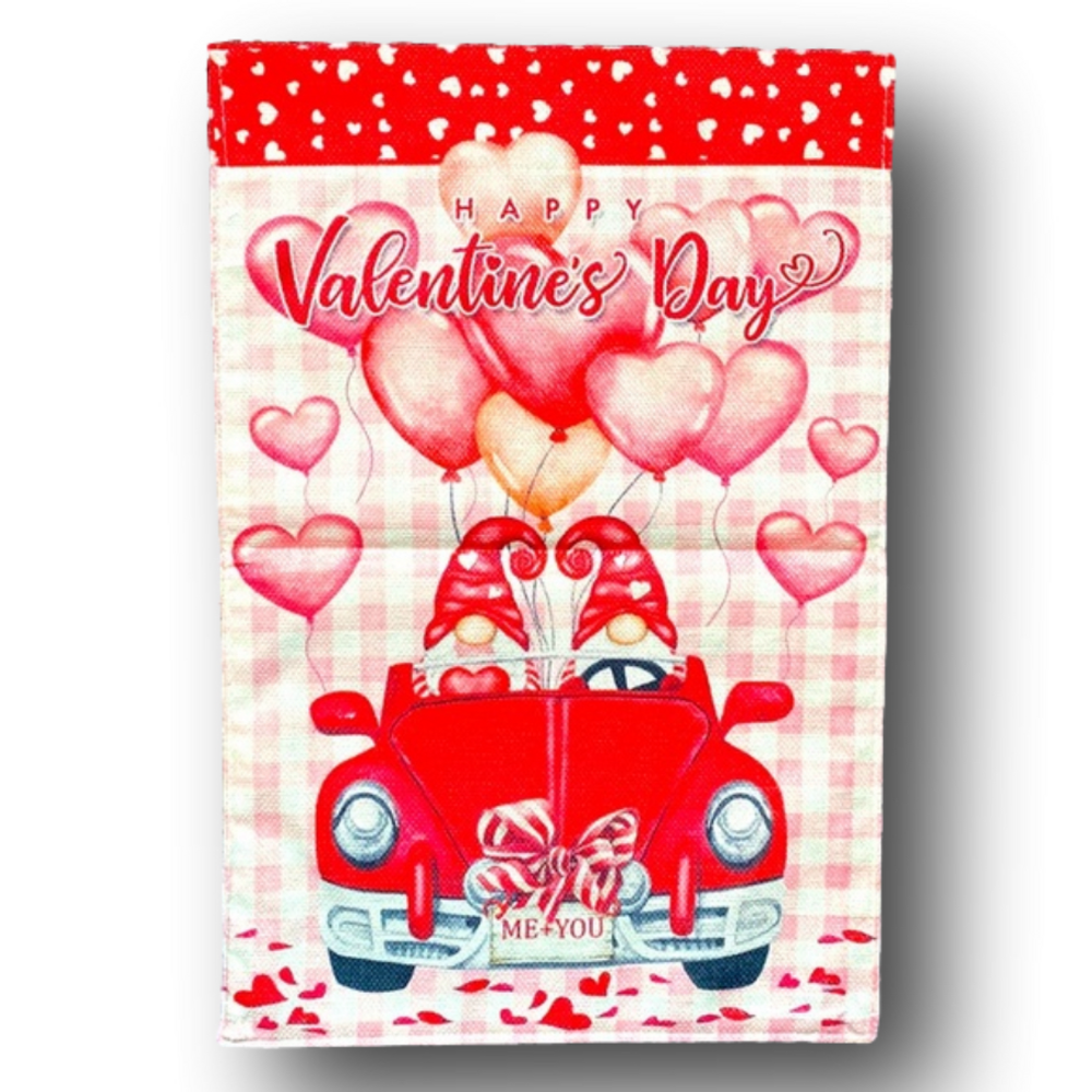 Valentine’s Day Gnomes Garden Flag - Brand New